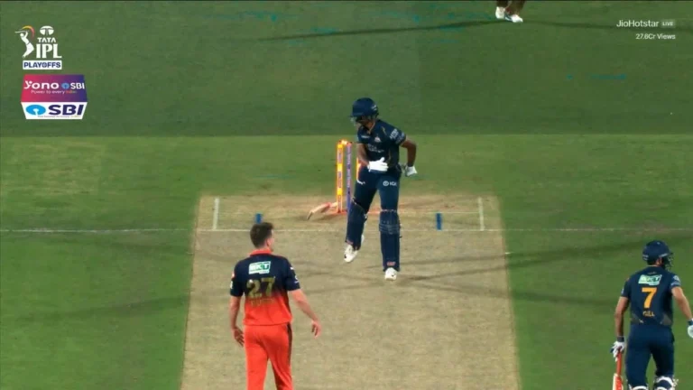 Sai Sudharsan dismissed in bizarre hit-wicket fashion during Qualifier 1 vs RCB – আইপিএল ২০২৬: গুজরাট টাইটানসের সাই সুধার্শন বিজোড় হিট-উইকেট ফ্যাশনে আউট